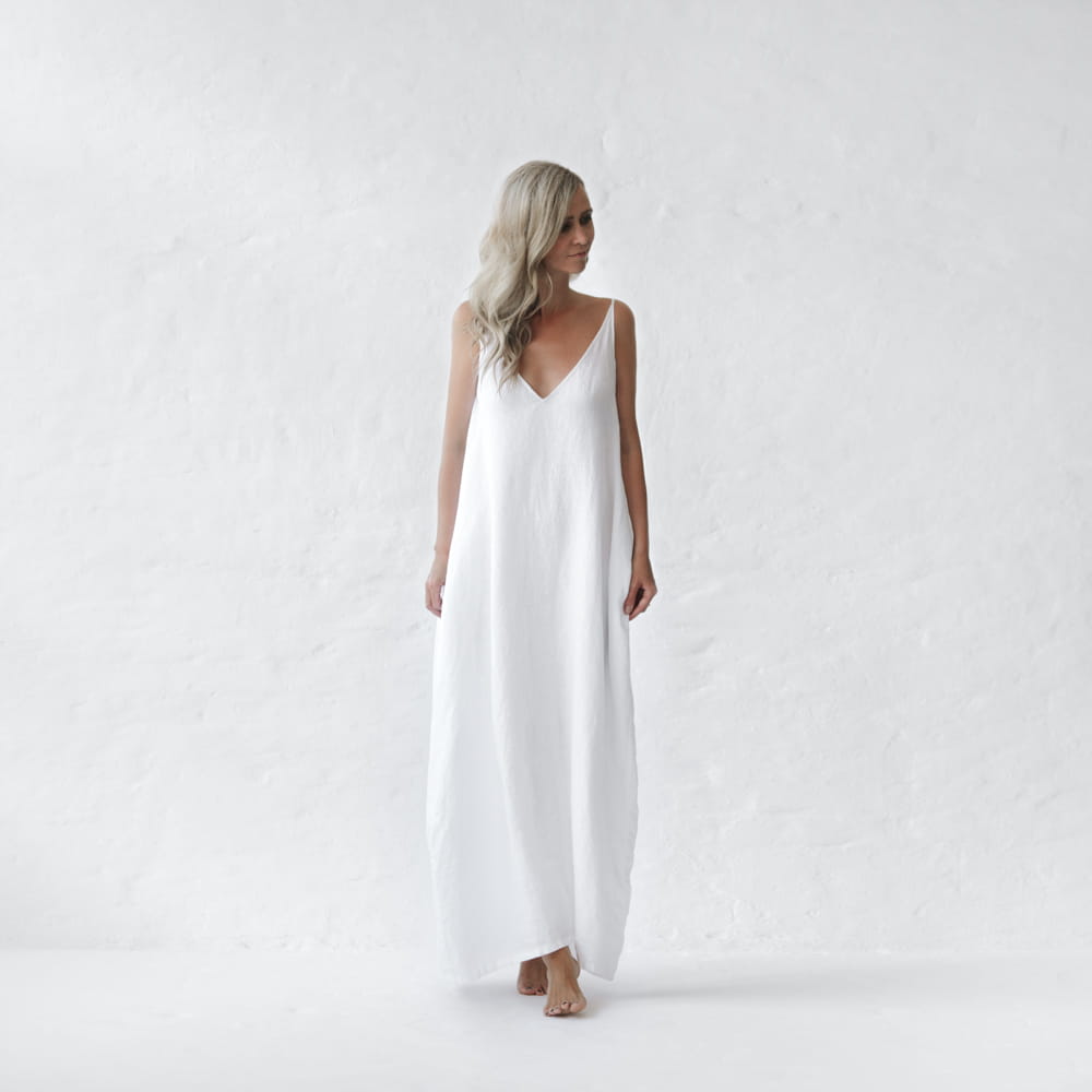 white long dress