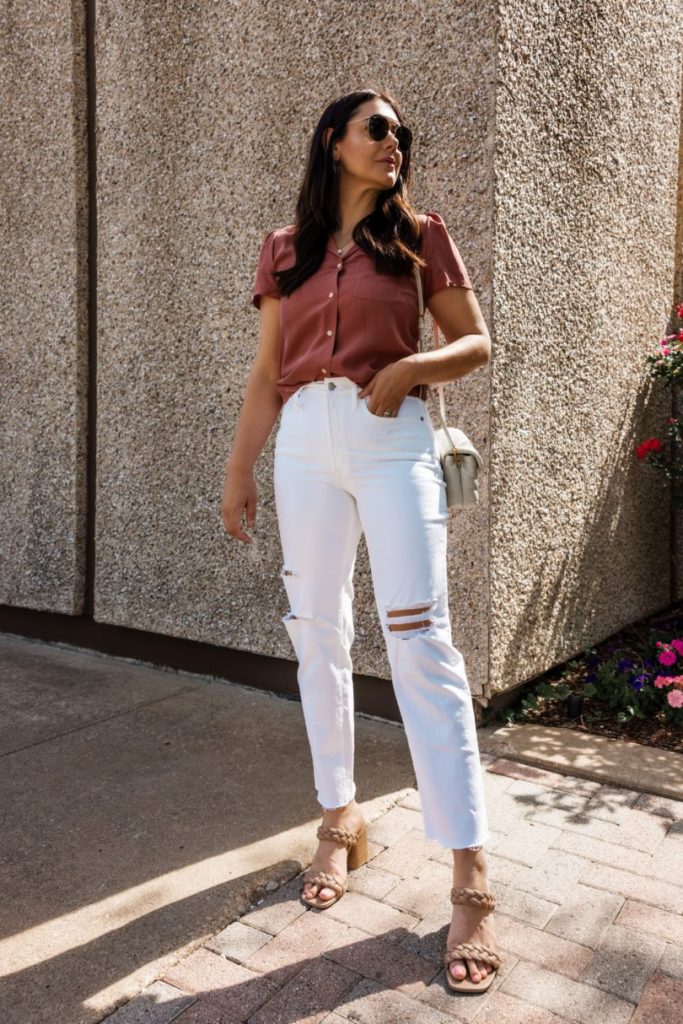 Madewell white jeans are a versatile and chic wardrobe staple that can be paired with various tops, shoes