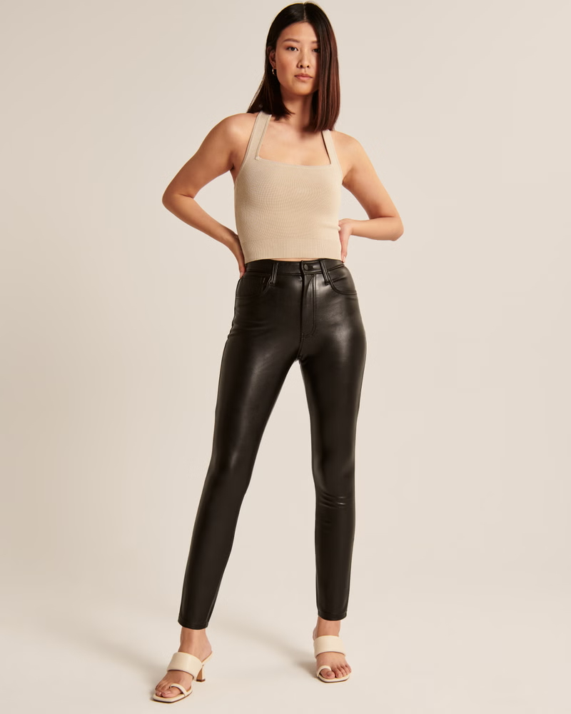 Leather skinny jeans, a fashion statement that combines the sleekness of leather with the timeless appeal of denim,