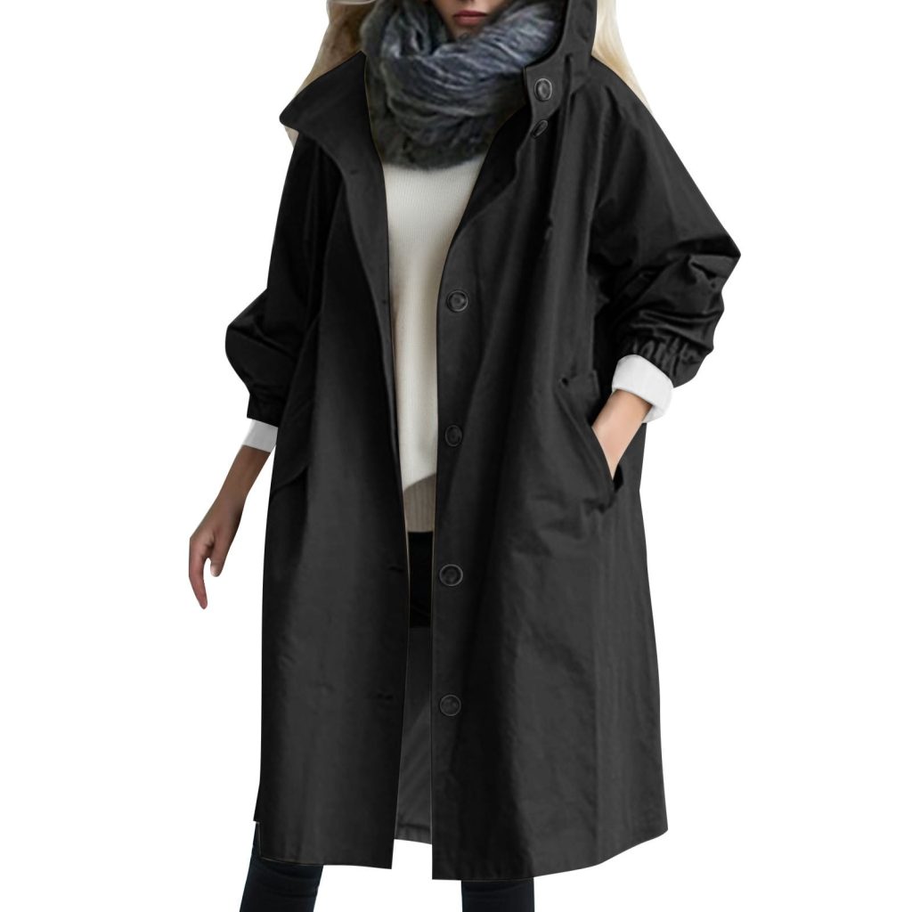 trench coat with hood