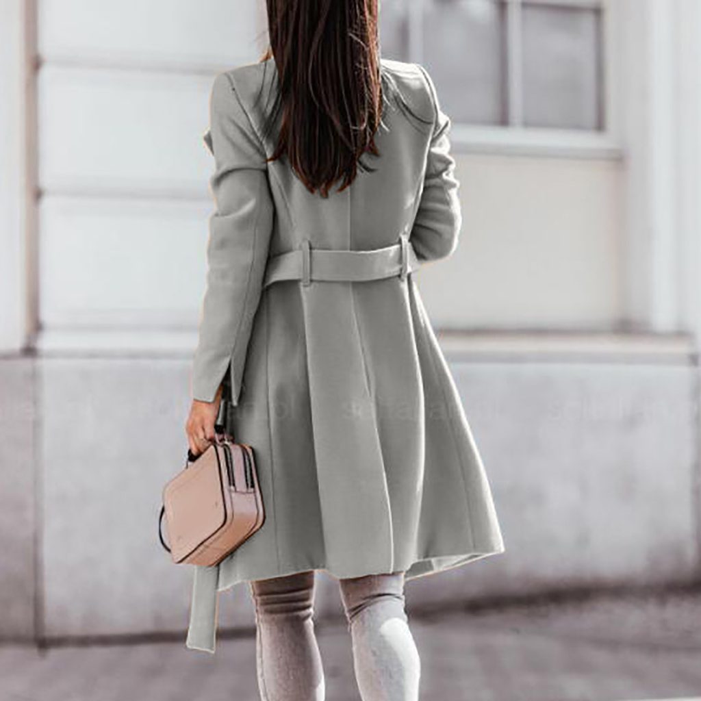 Gray trench coat 