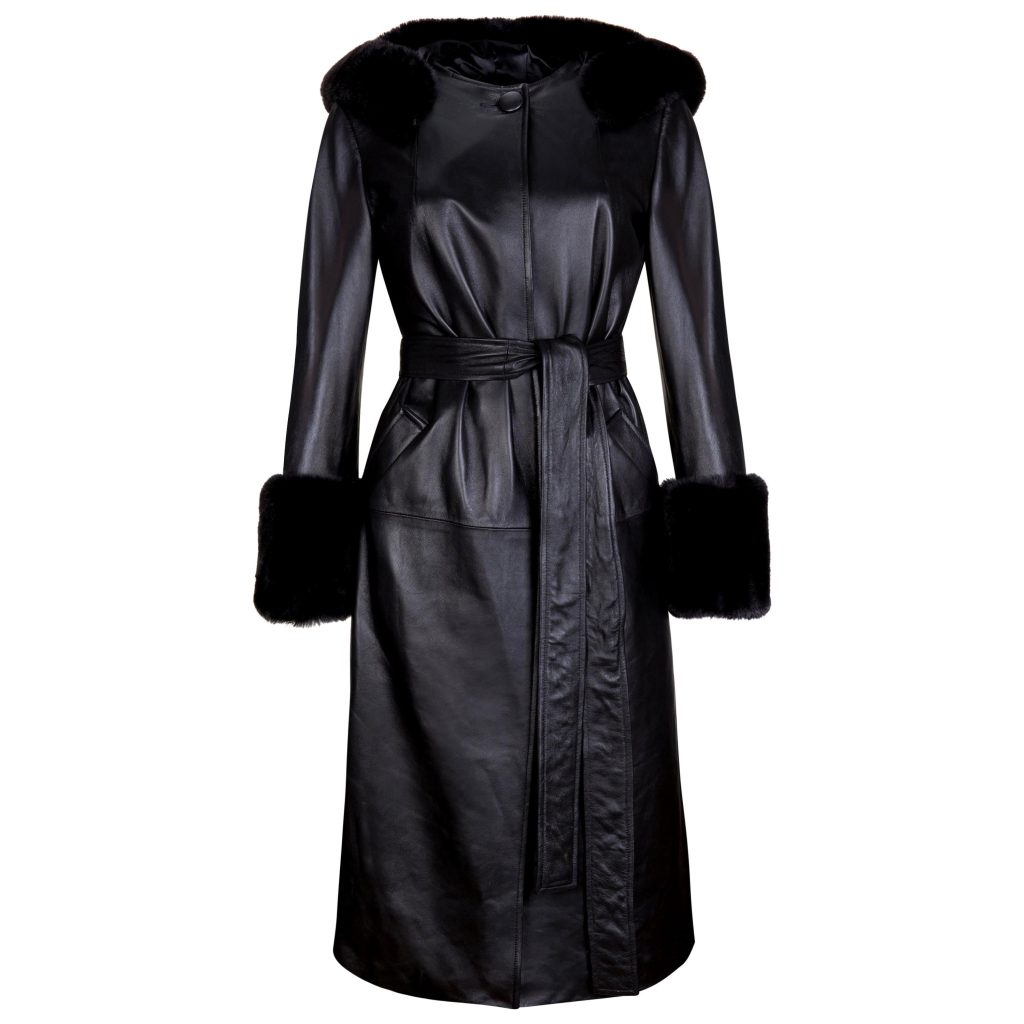 Long black trench coat