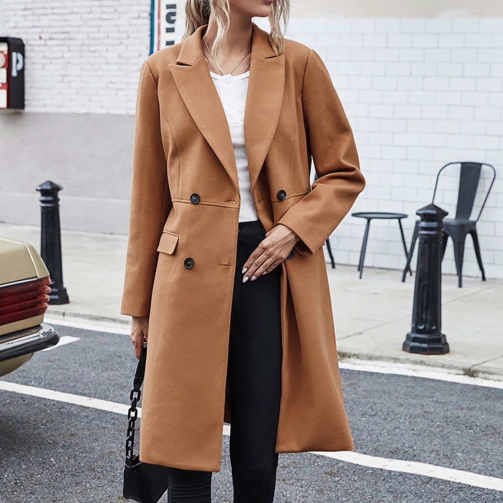 Khaki trench coat