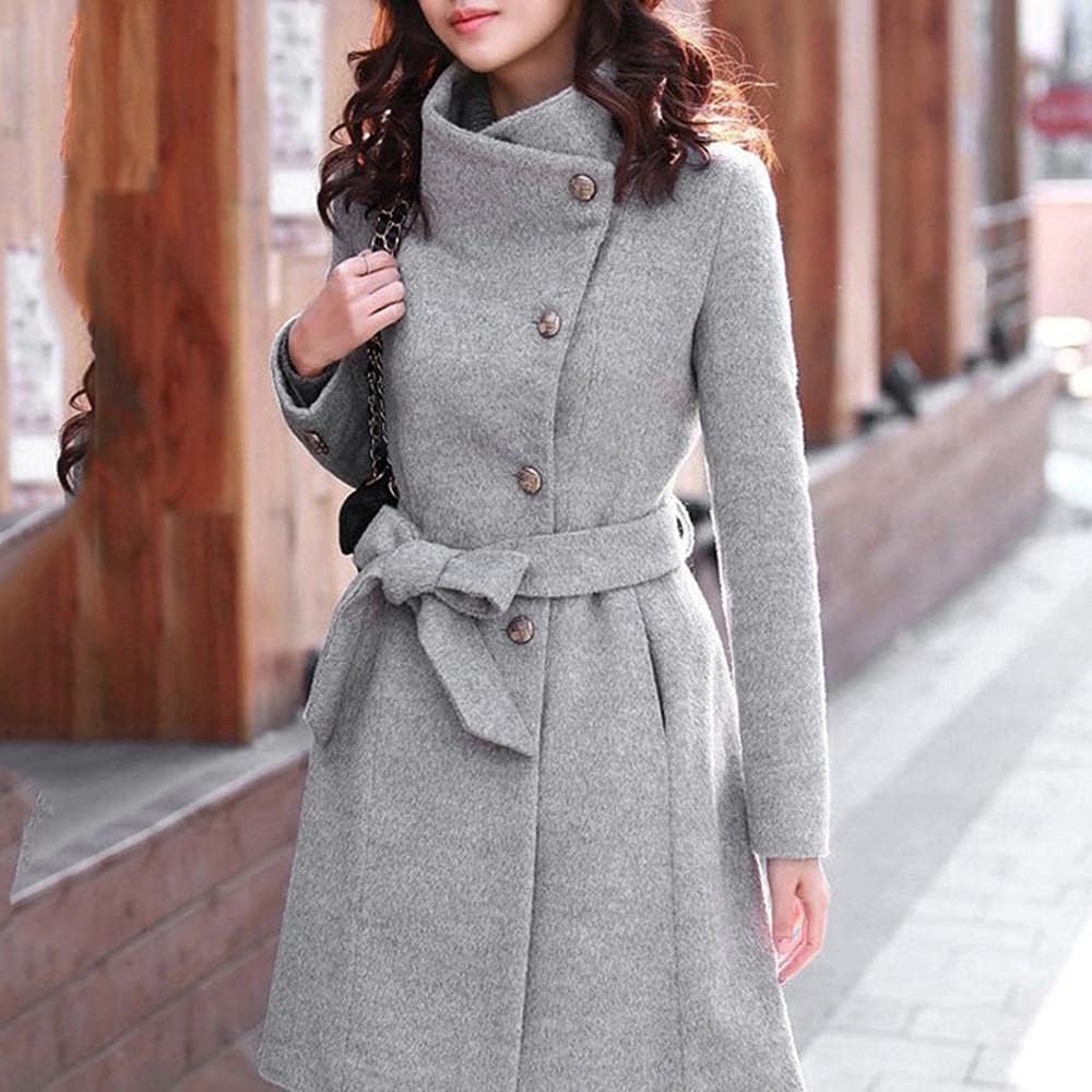 Gray trench coat 