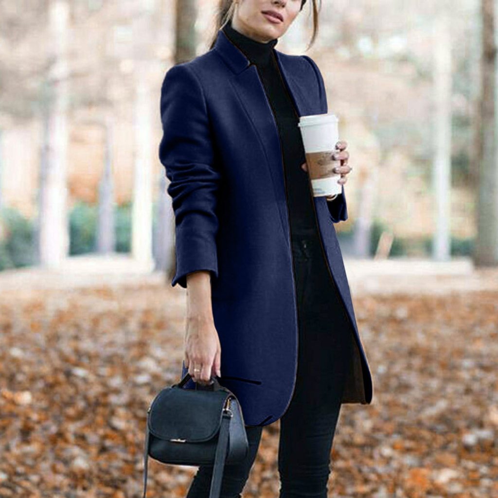 navy trench coat