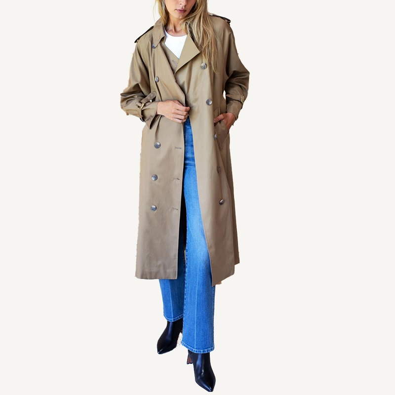 Camel trench coat