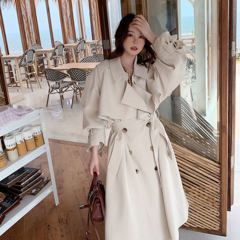 Cream trench coat