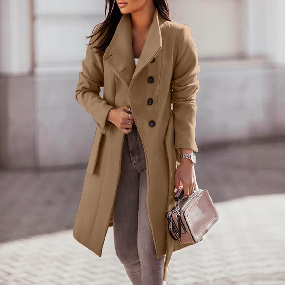 Women's trench coat with hood