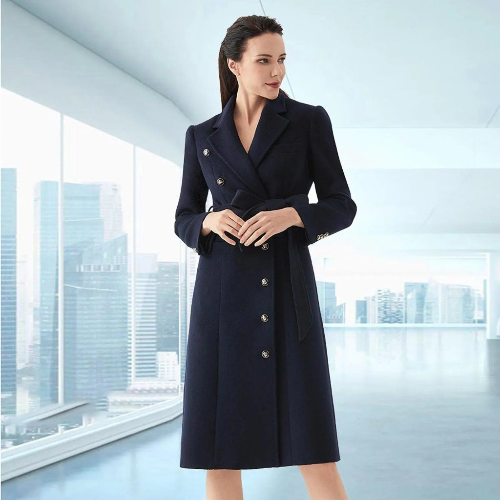 navy trench coat