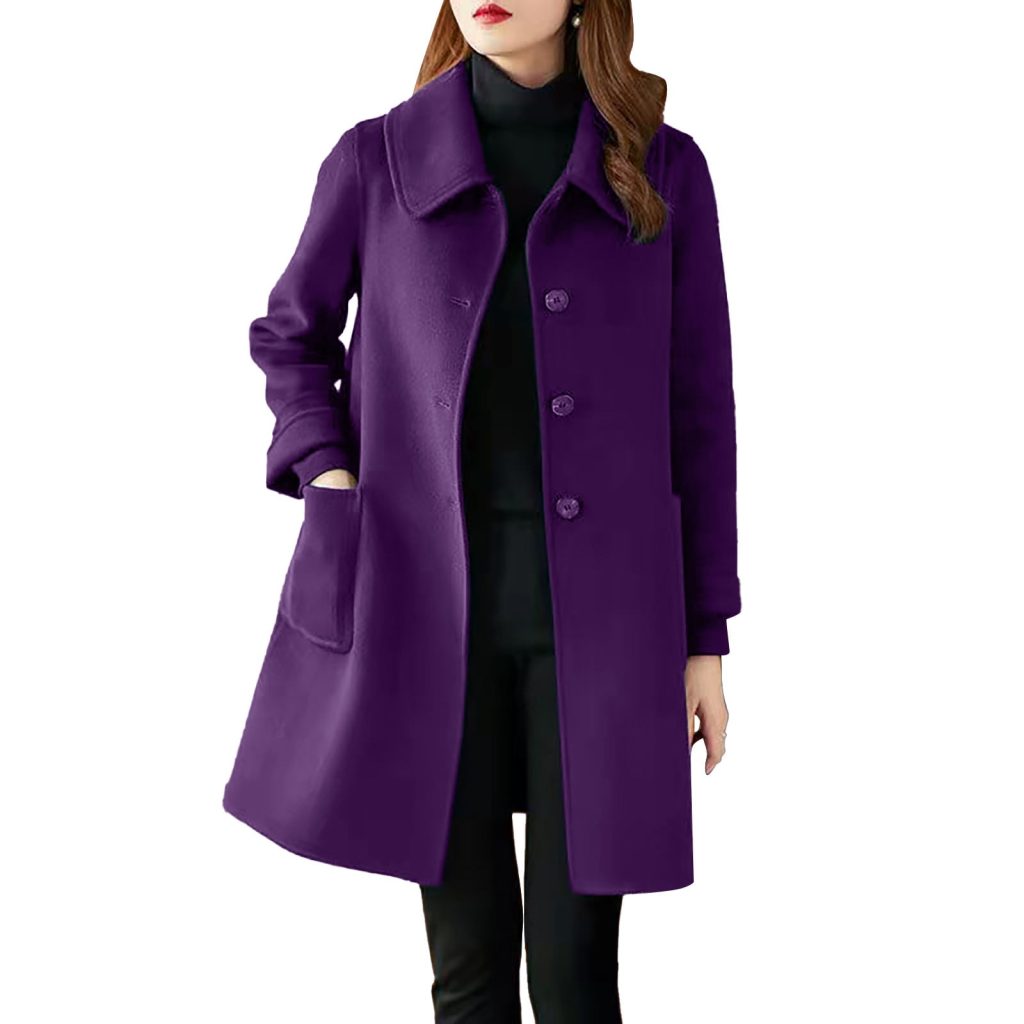 purple trench coat