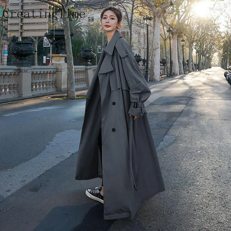 Gray trench coat