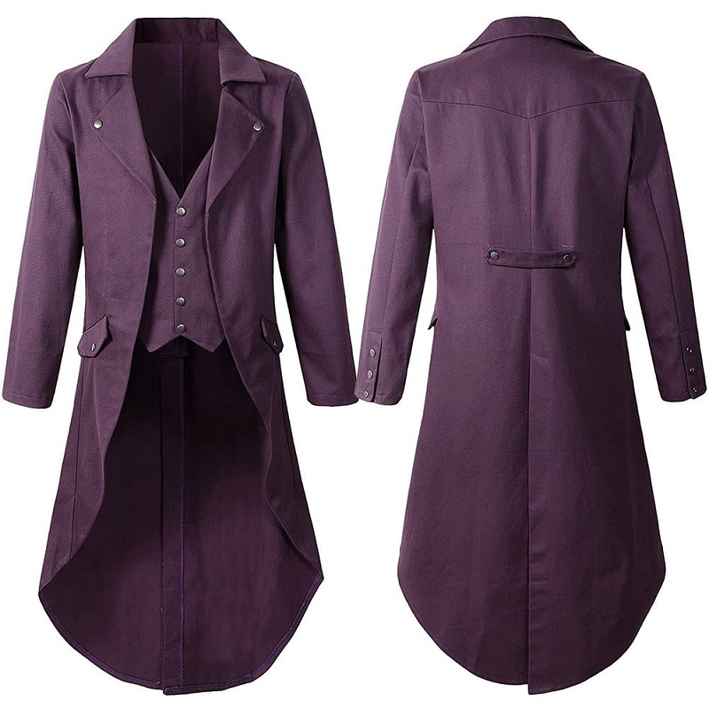 purple trench coat