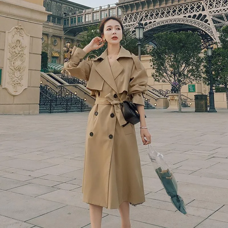 Khaki trench coat