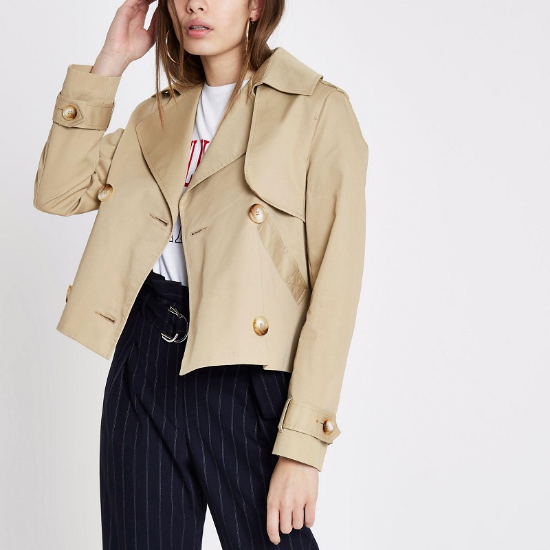 crop trench coat