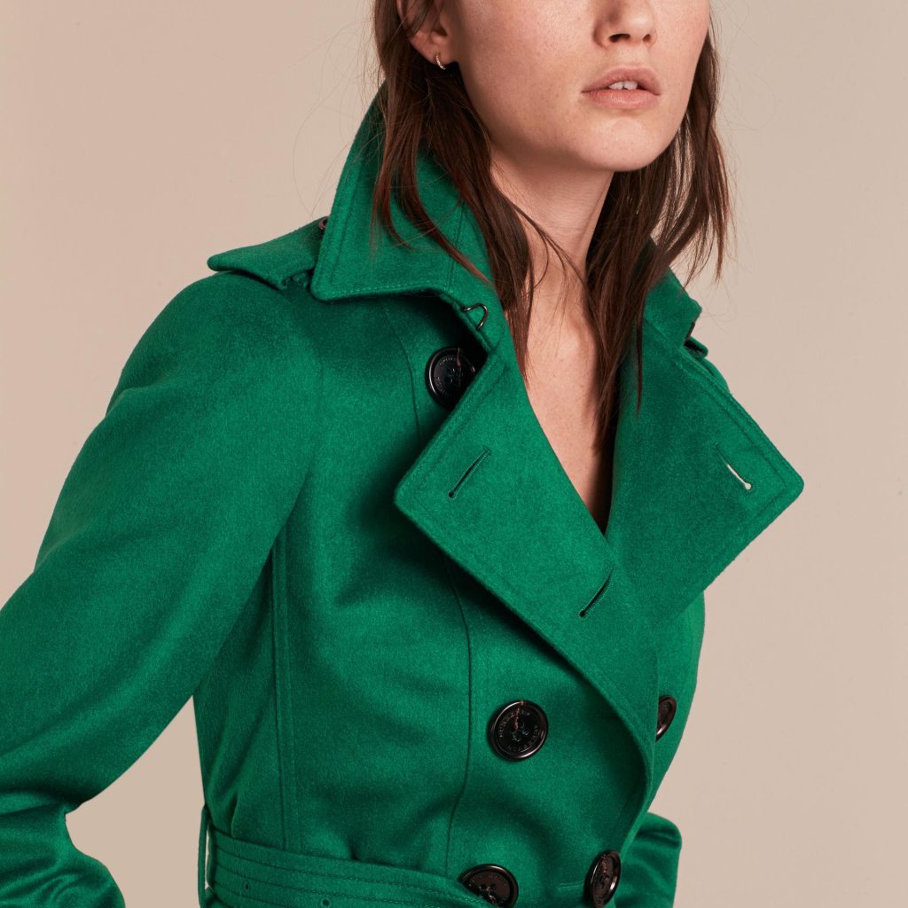 Green trench coat womens