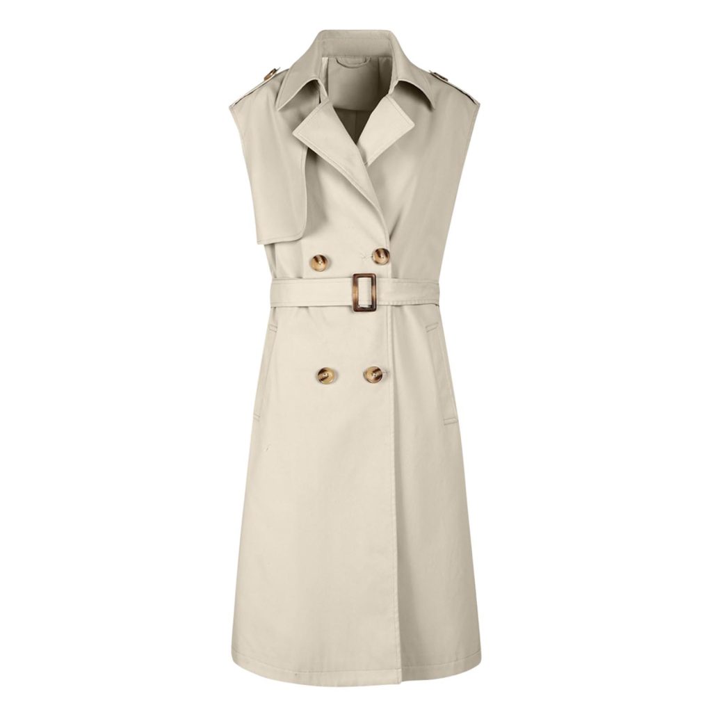 Sleeveless trench coat