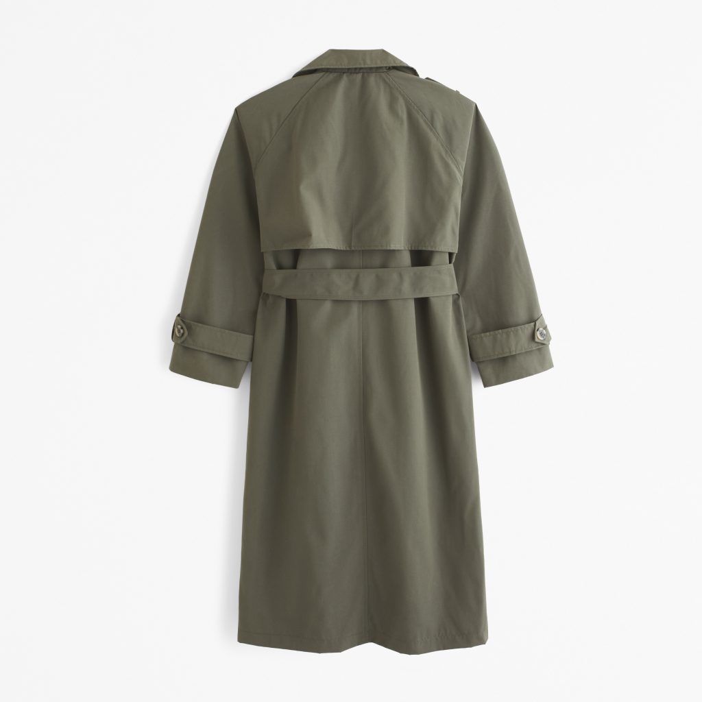 Green trench coat womens