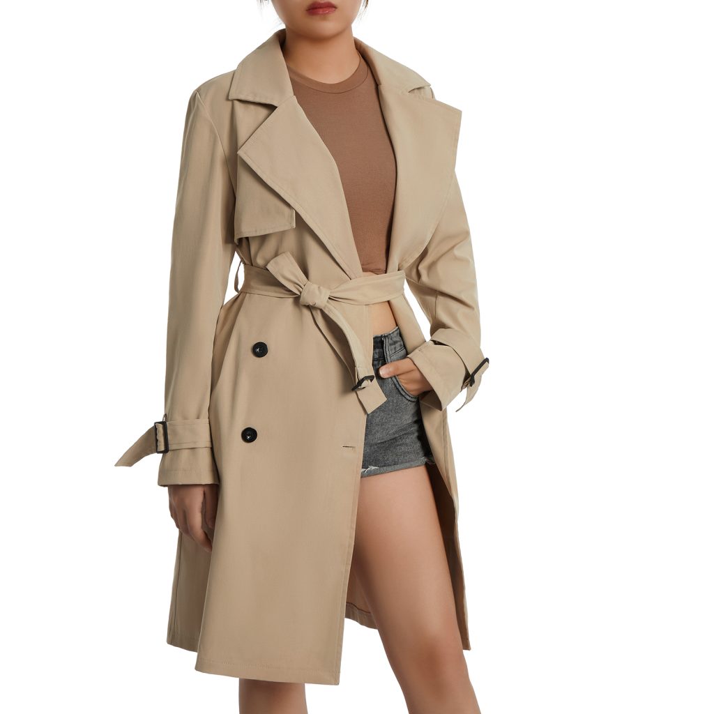 Water resistant trench coat