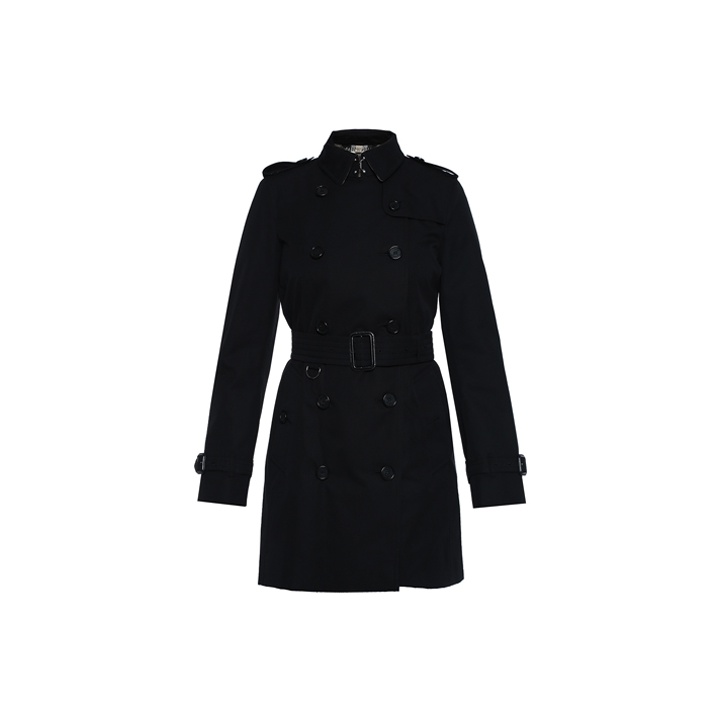 Black burberry trench coat