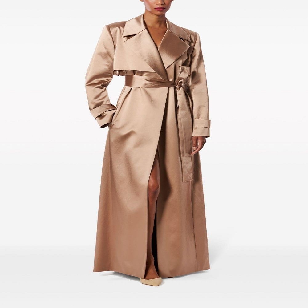 Satin trench coat