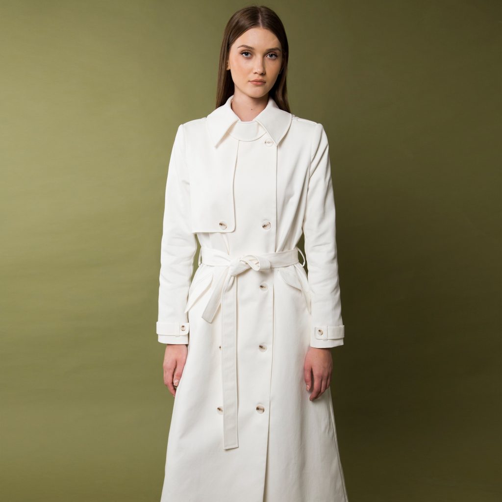 White trench coat womens