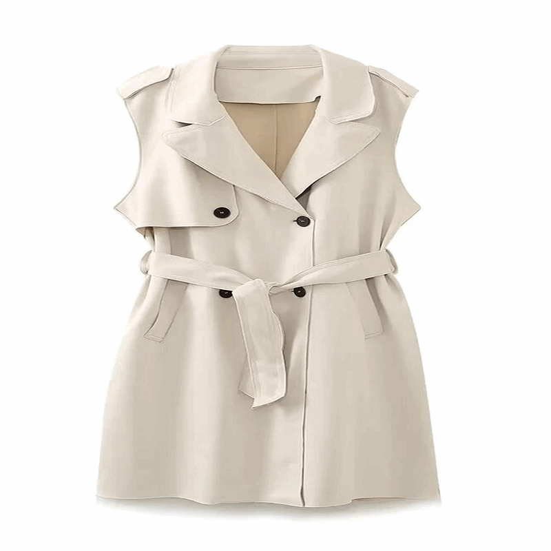 Sleeveless trench coat