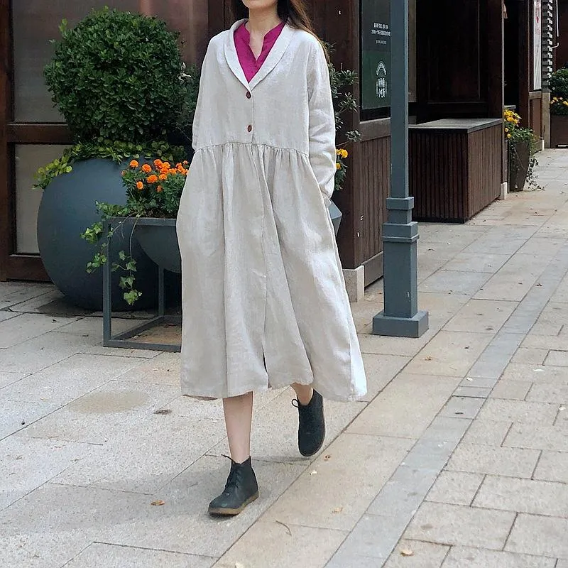 Linen trench coat 