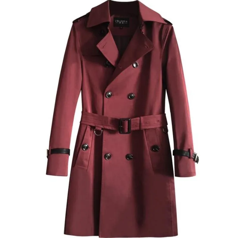 Burgundy trench coat