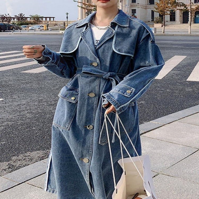 Jean trench coat