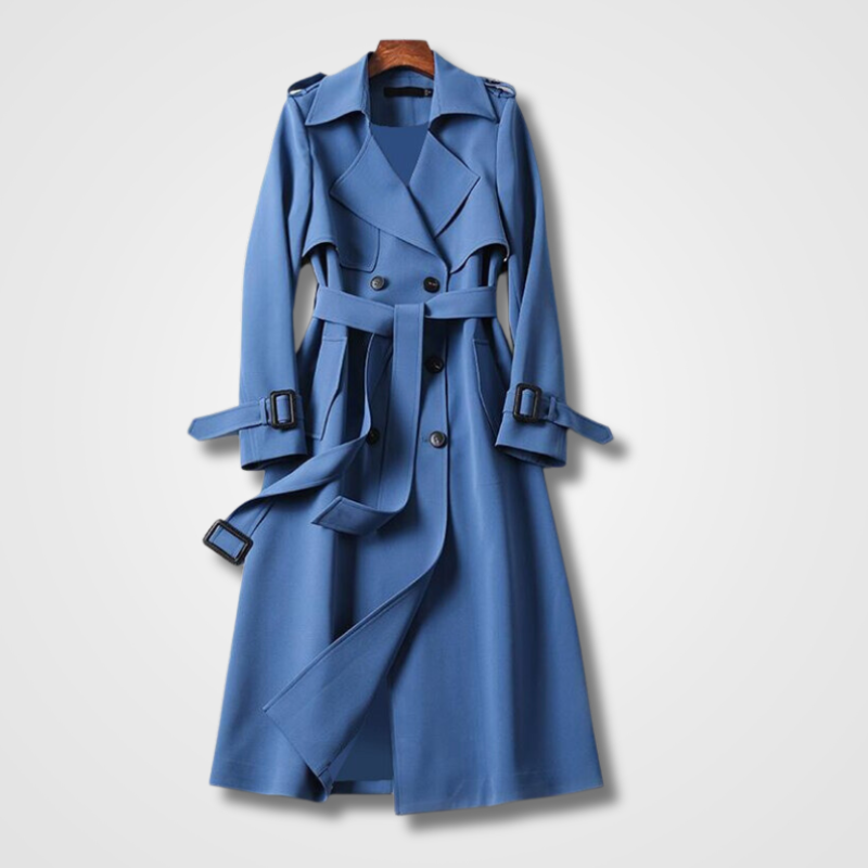 Blue trench coat womens