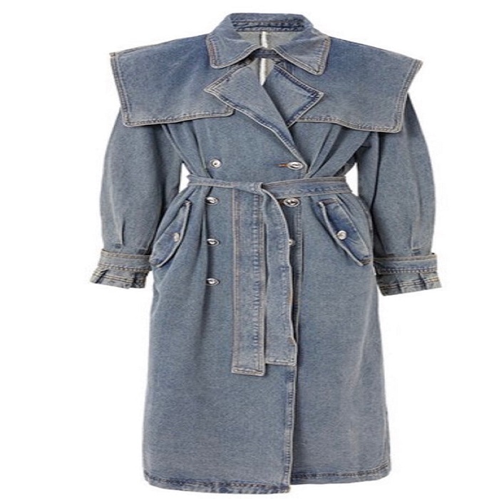 Jean trench coat