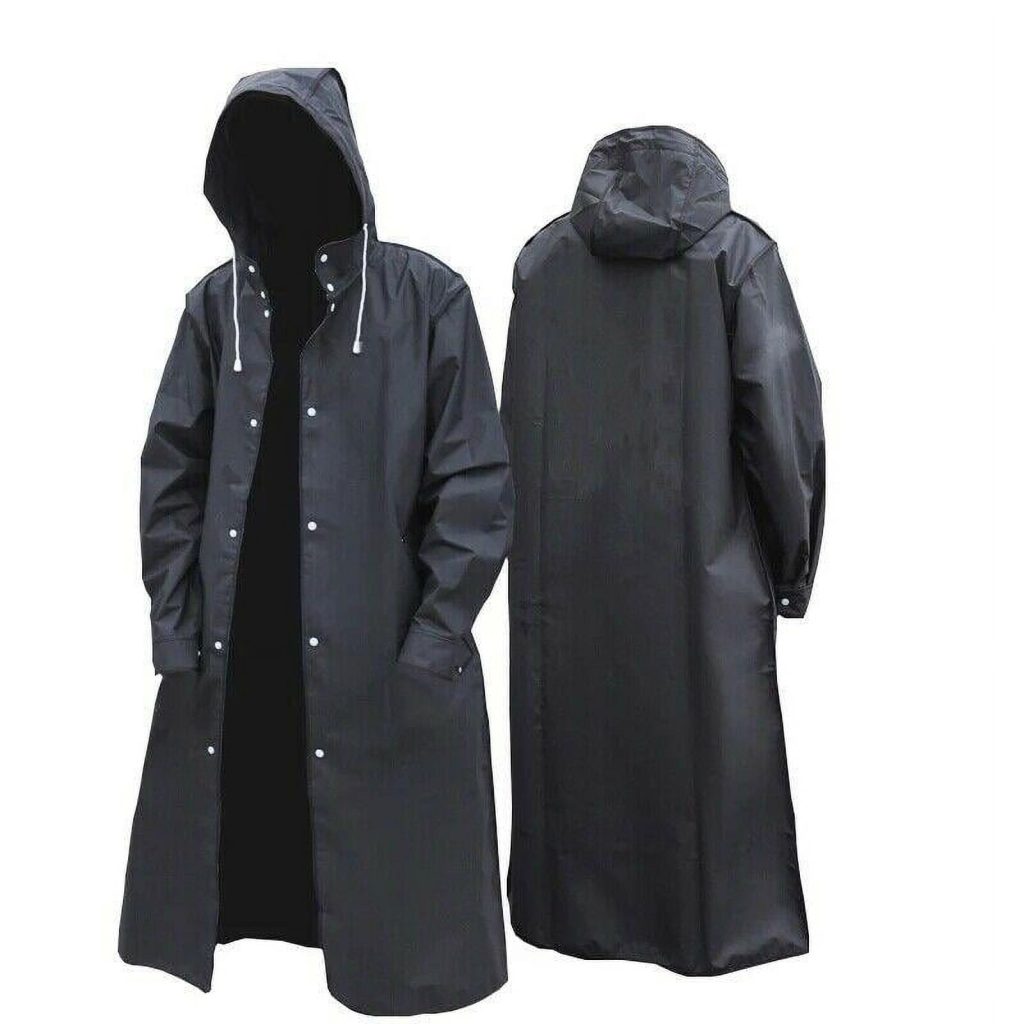 Waterproof trench coat with hood