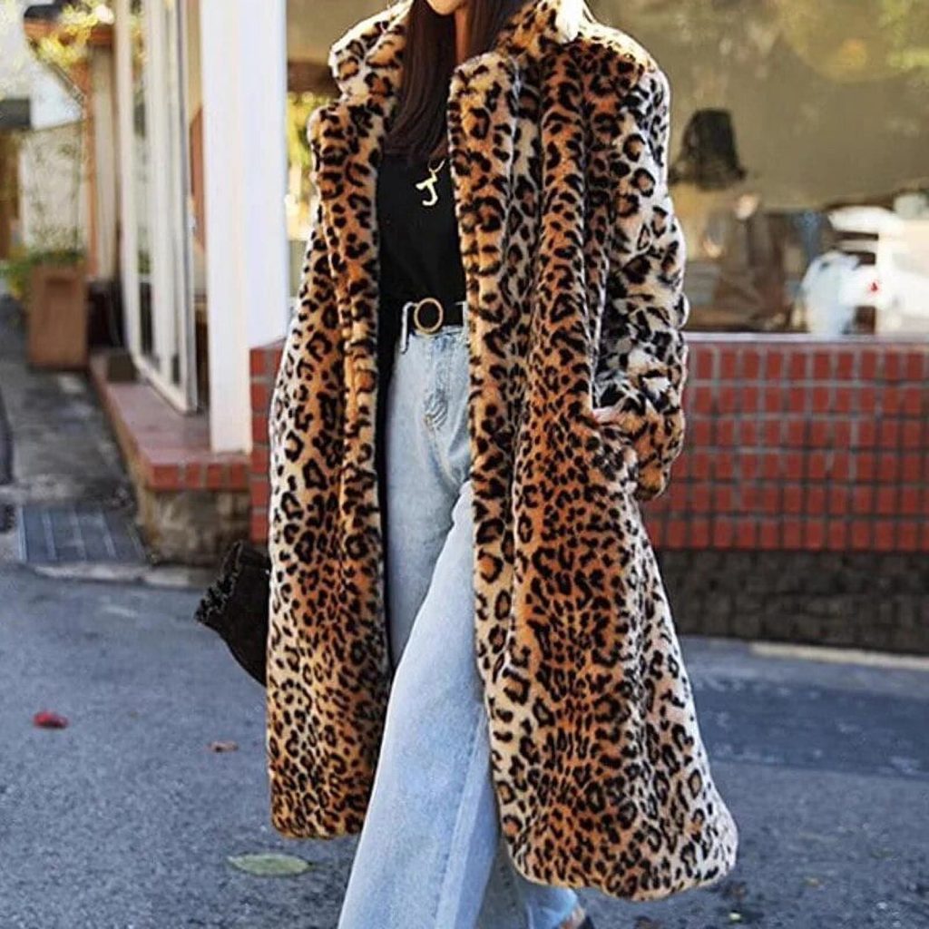 Leopard trench coat