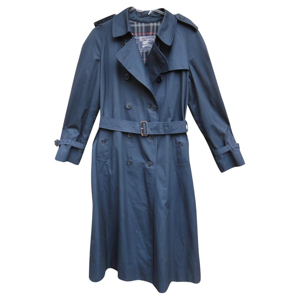 Blue trench coat womens