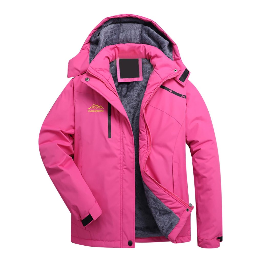 Women's chic hooded waterproof jacket