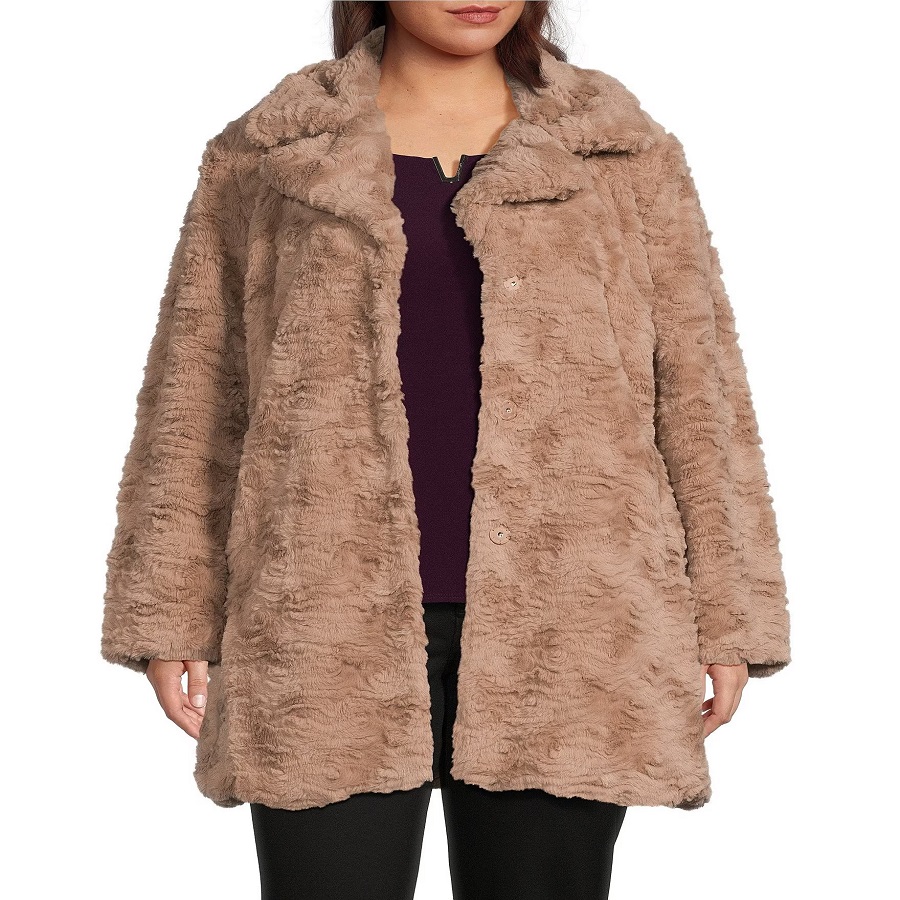 plus size fur coat