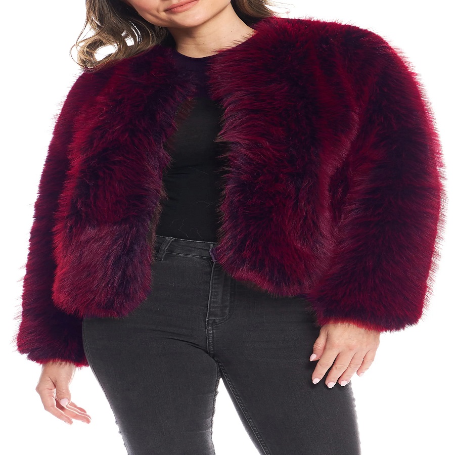 red fur coat