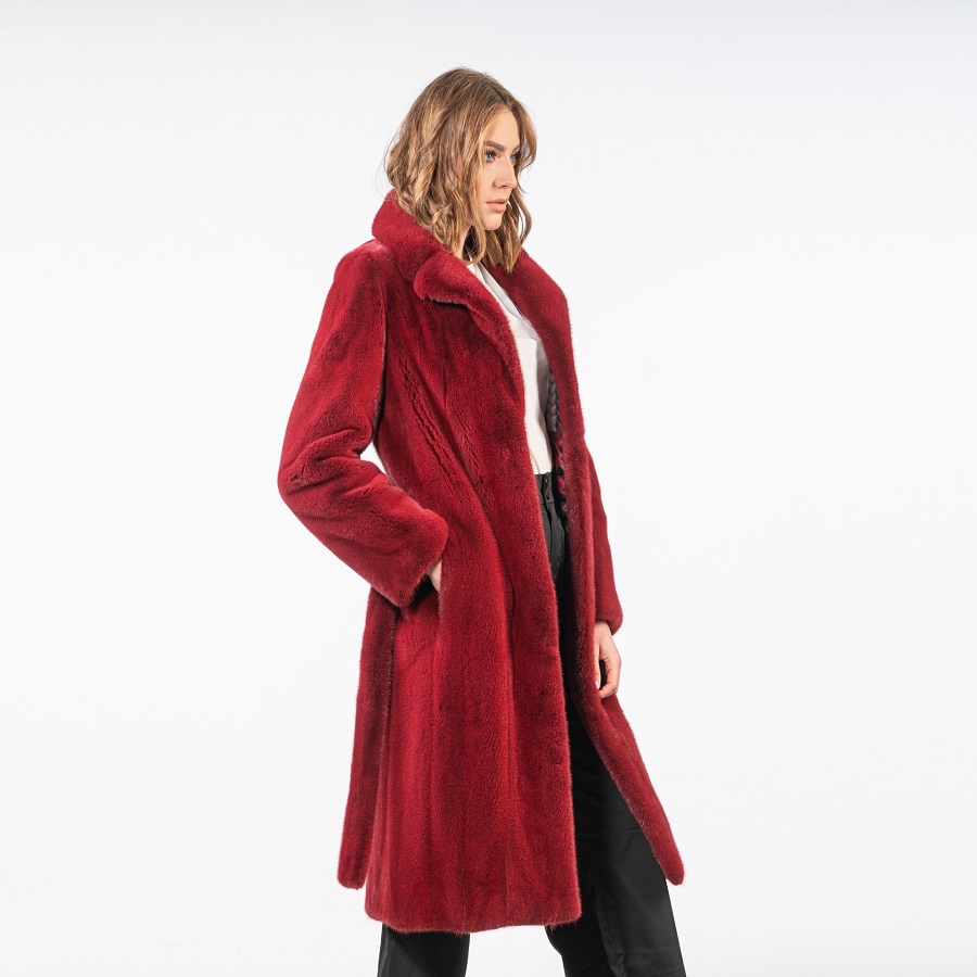 red fur coat