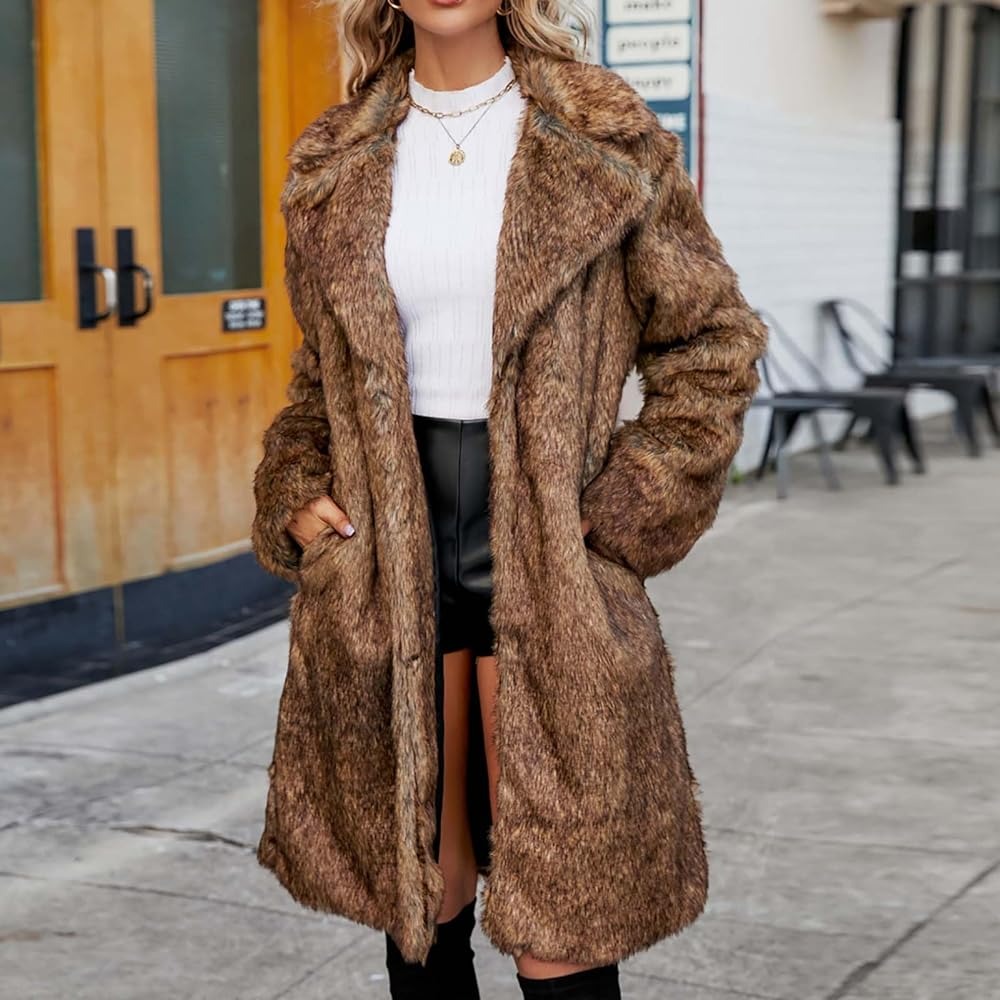 brown fur coat