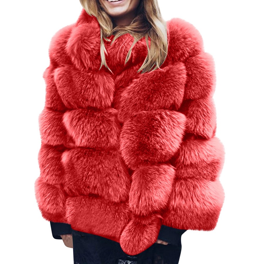 red fur coat