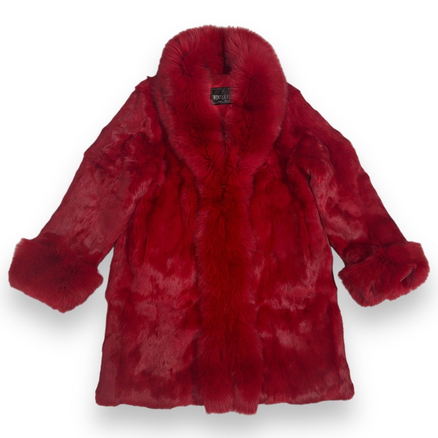 red fur coat