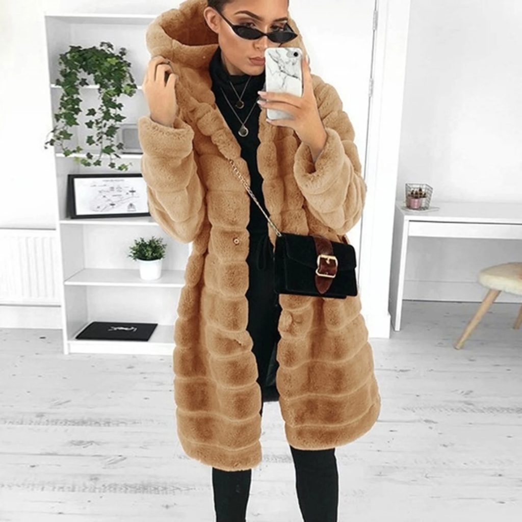 brown fur coat