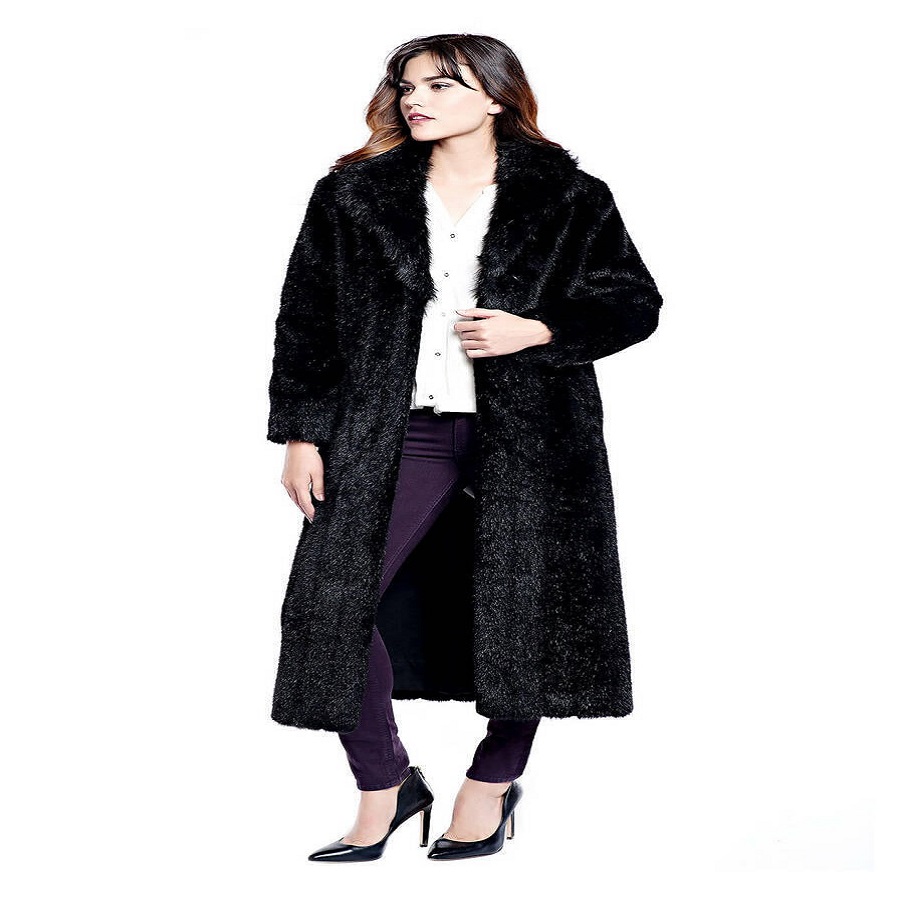 long faux fur coat