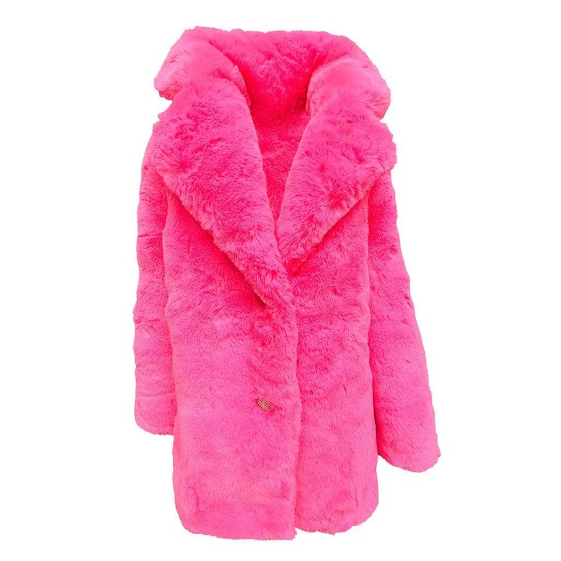 pink fur coat