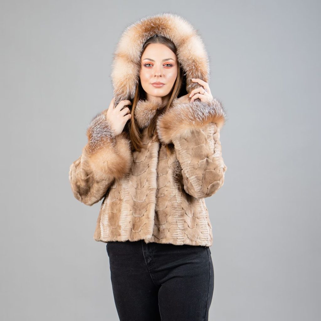 brown fur coat