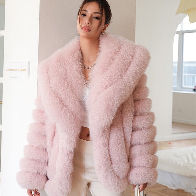 pink fur coat