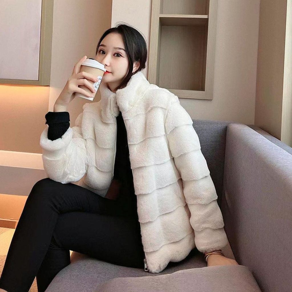 rabbit fur coat