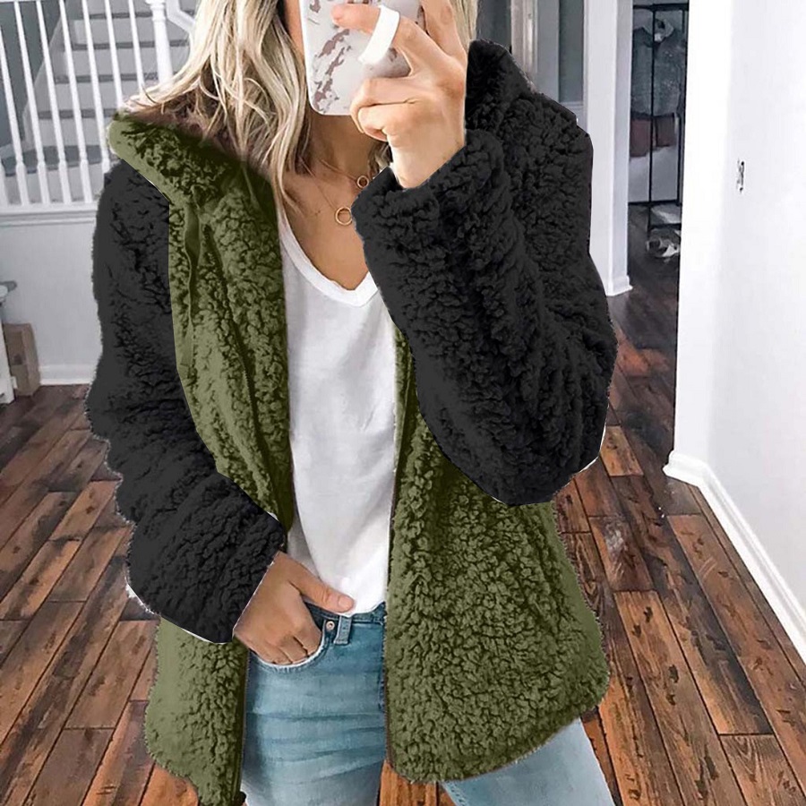 green fur coat