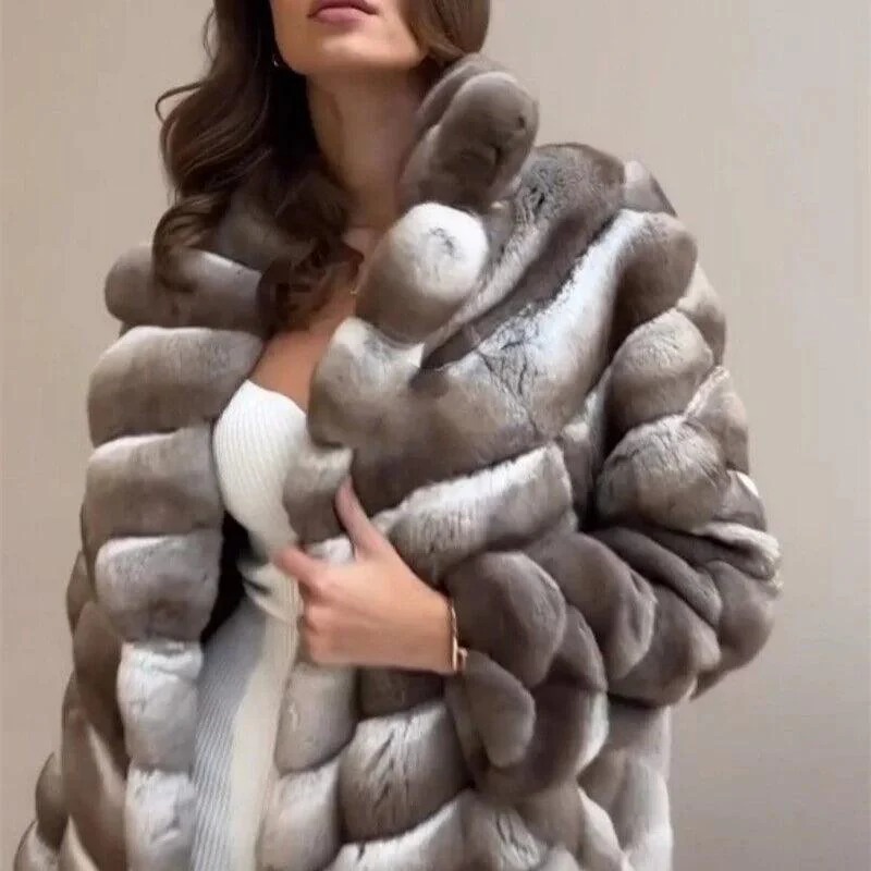 rabbit fur coat