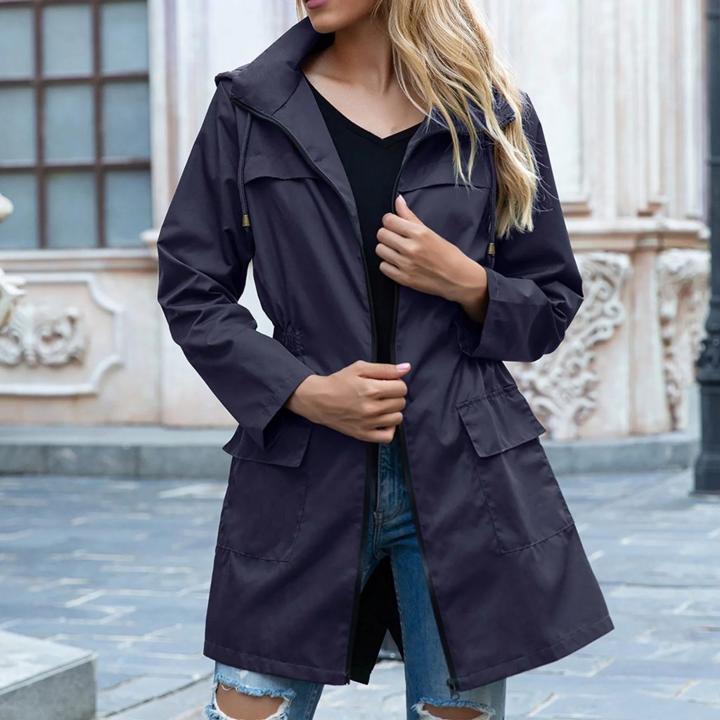 waterproof trench coat with hood